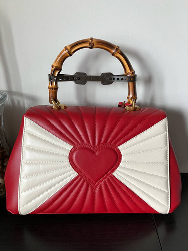 Gucci Calfskin Bamboo Tarantula Queen Margaret Top Handle Bag